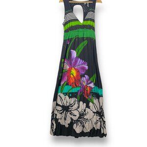 Desigual Septiembre Crochet Open Back   Maxi Dress  Small